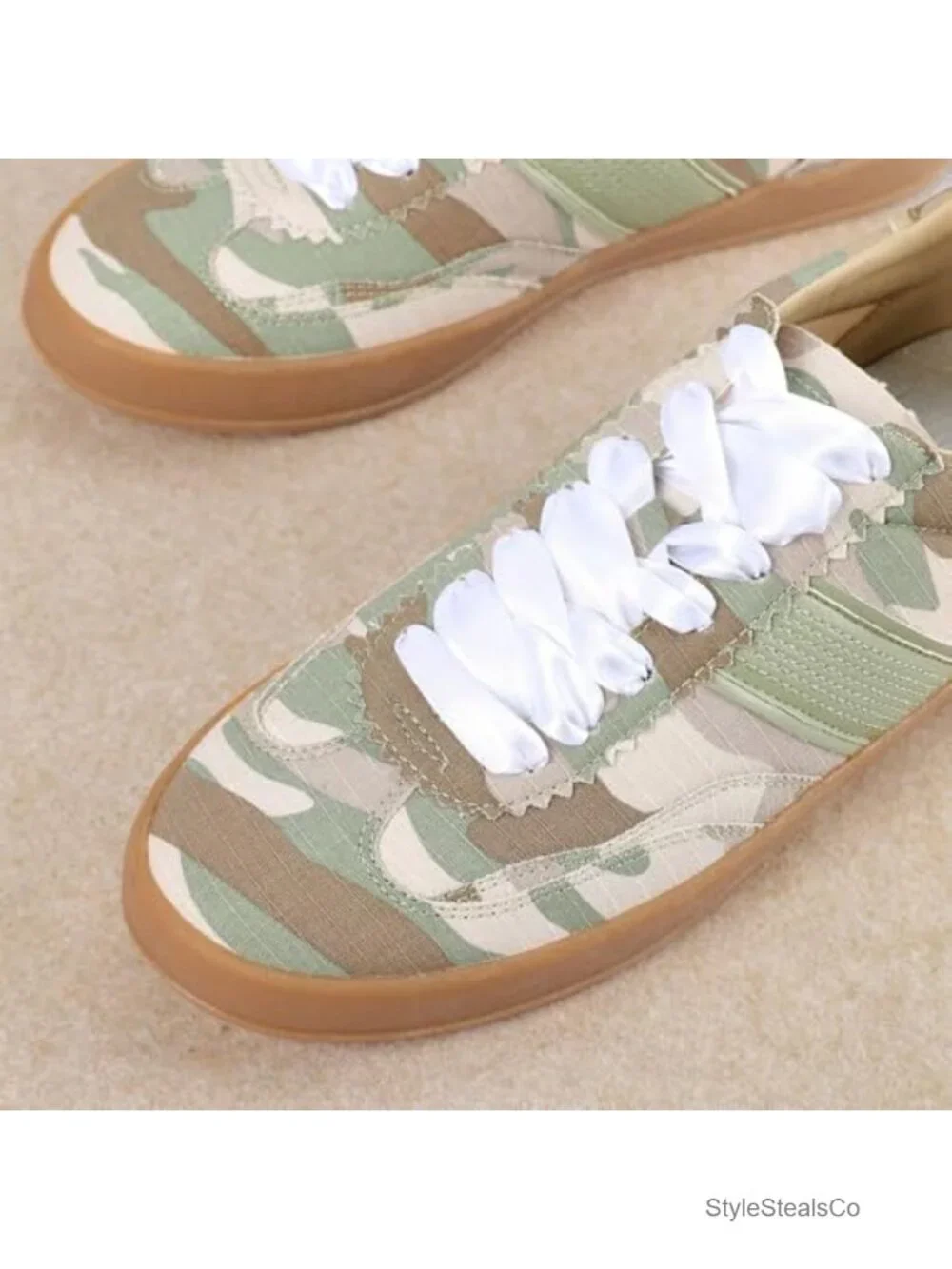 Mi.iM Dixie Women's Fashion Sneakers – Stripe Faux Suede Lace-Up Shoes (NOT